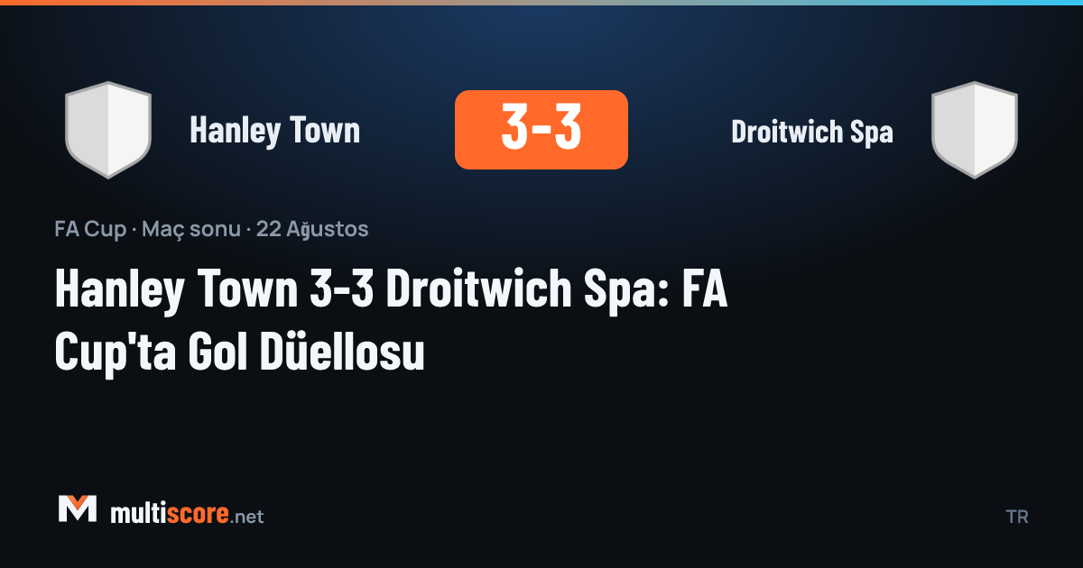 Hanley Town ve Droitwich Spa futbolcuları FA Cup maçında mücadele ediyor