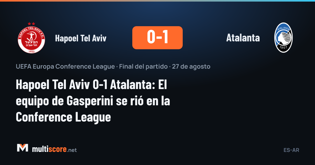 Hapoel Tel Aviv ve Atalanta oyuncuları Konferans Ligi maçında mücadele ediyor