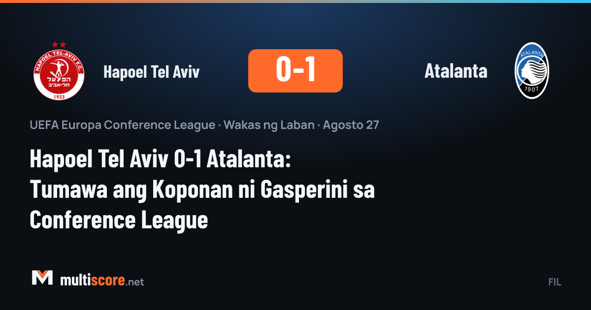 Hapoel Tel Aviv ve Atalanta oyuncuları Konferans Ligi maçında mücadele ediyor