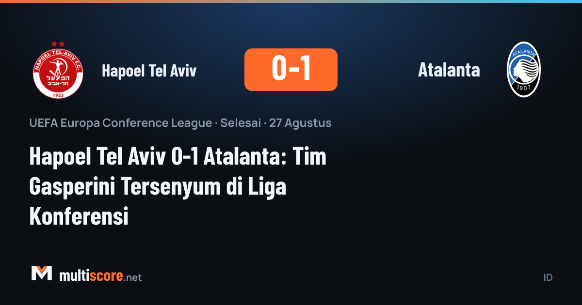 Hapoel Tel Aviv ve Atalanta oyuncuları Konferans Ligi maçında mücadele ediyor