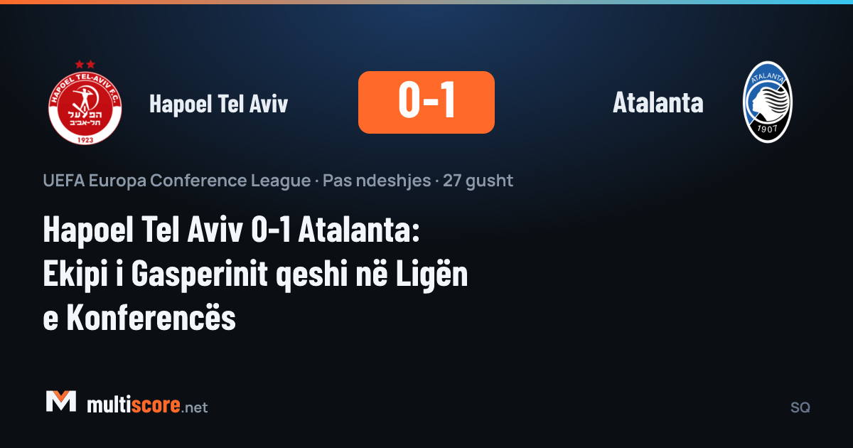 Hapoel Tel Aviv ve Atalanta oyuncuları Konferans Ligi maçında mücadele ediyor