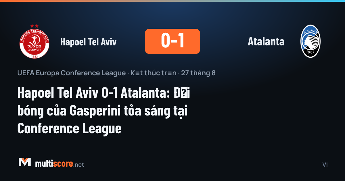 Hapoel Tel Aviv ve Atalanta oyuncuları Konferans Ligi maçında mücadele ediyor
