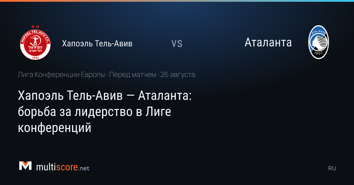 Hapoel Tel Aviv - Atalanta