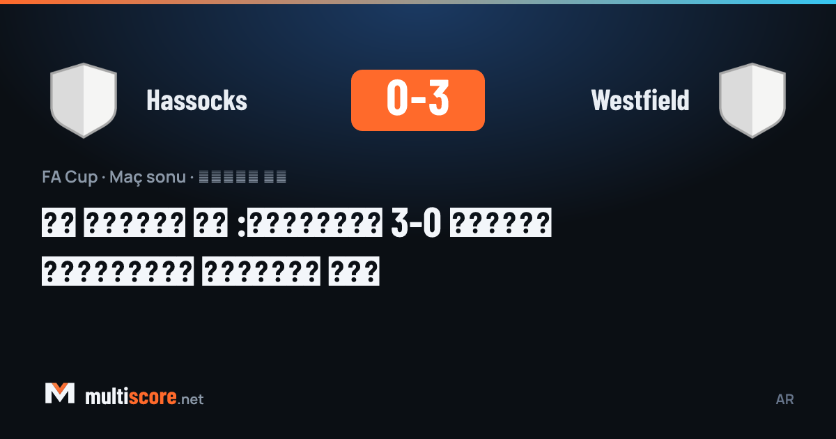 Hassocks ve Westfield arasındaki FA Cup maçından bir görünüm