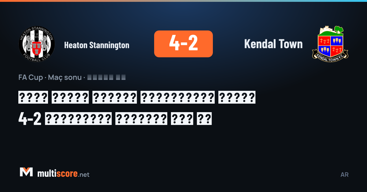 Heaton Stannington ve Kendal Town arasındaki FA Cup maçından bir görünüm