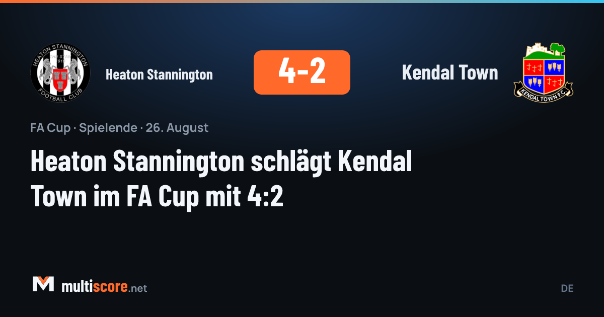 Heaton Stannington ve Kendal Town arasındaki FA Cup maçından bir görünüm