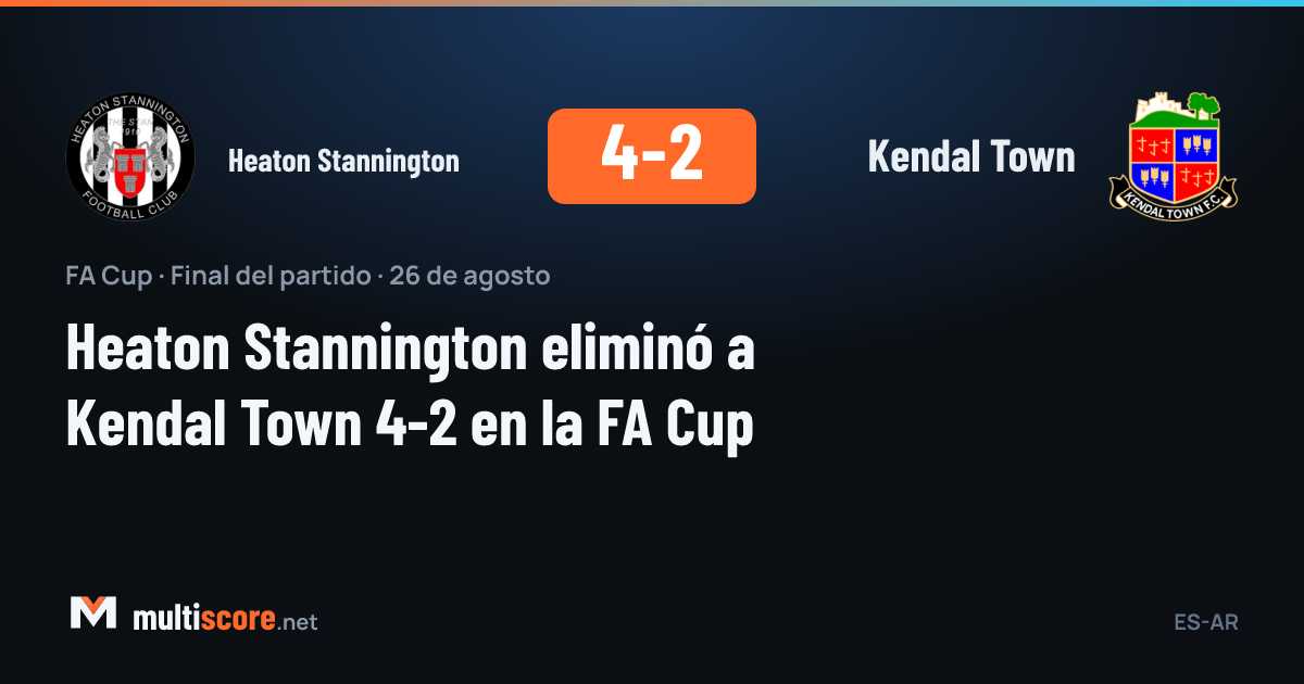Heaton Stannington ve Kendal Town arasındaki FA Cup maçından bir görünüm