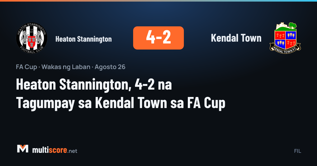 Heaton Stannington ve Kendal Town arasındaki FA Cup maçından bir görünüm