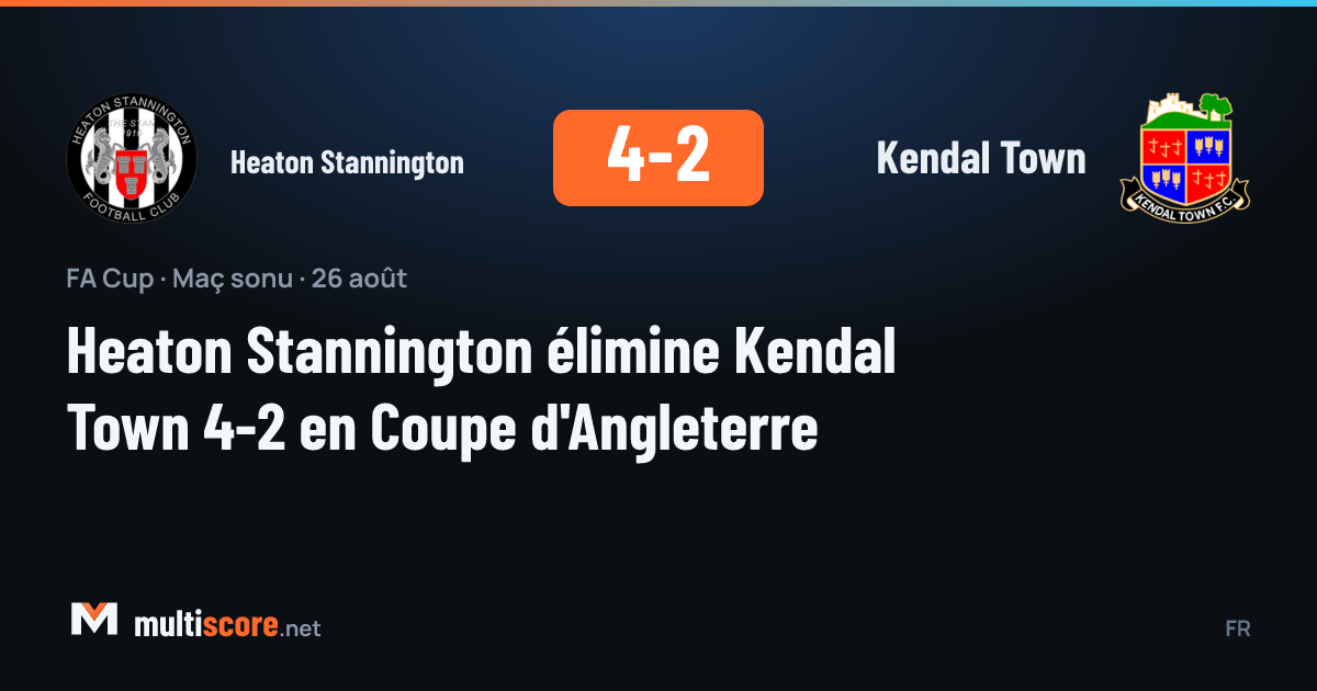 Heaton Stannington ve Kendal Town arasındaki FA Cup maçından bir görünüm