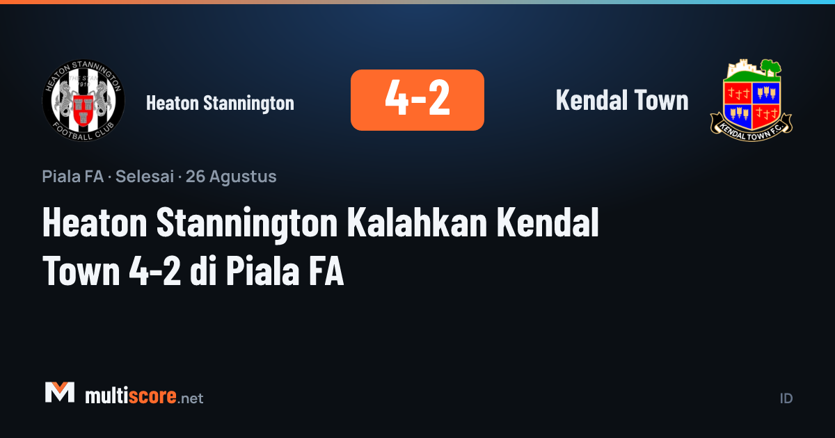 Heaton Stannington ve Kendal Town arasındaki FA Cup maçından bir görünüm