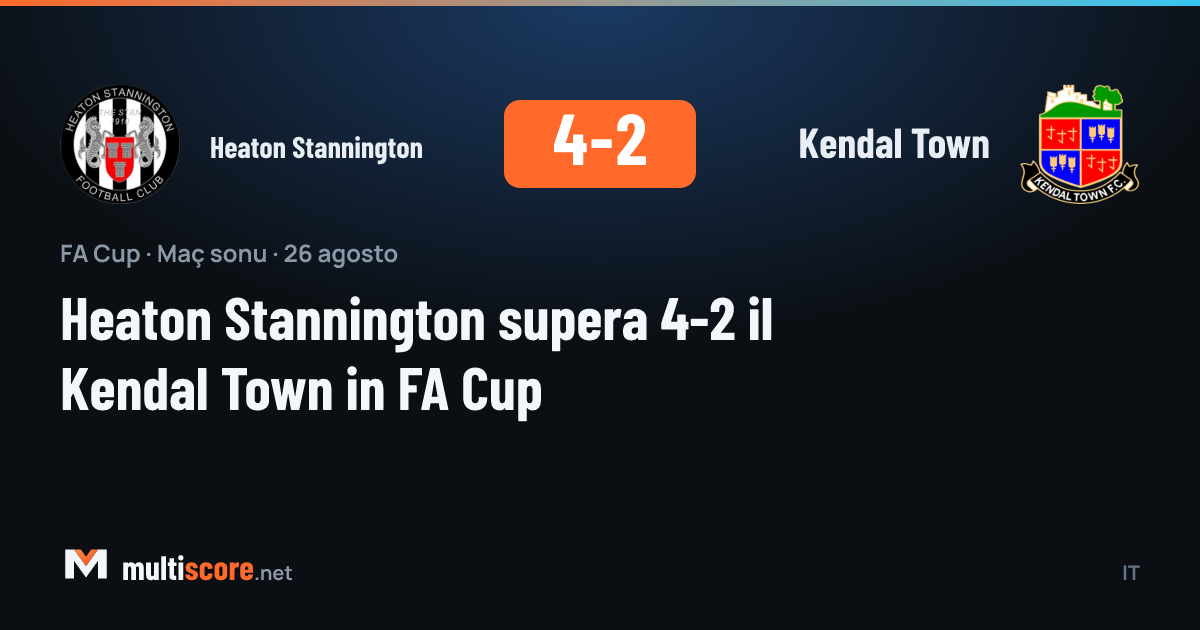 Heaton Stannington ve Kendal Town arasındaki FA Cup maçından bir görünüm