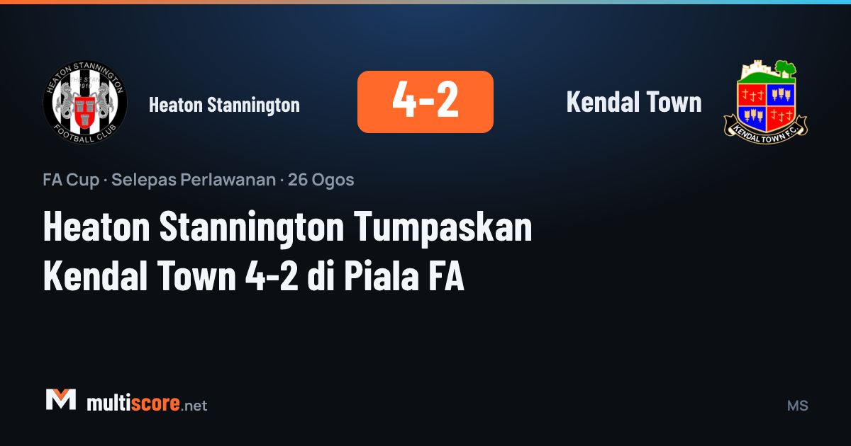Heaton Stannington ve Kendal Town arasındaki FA Cup maçından bir görünüm