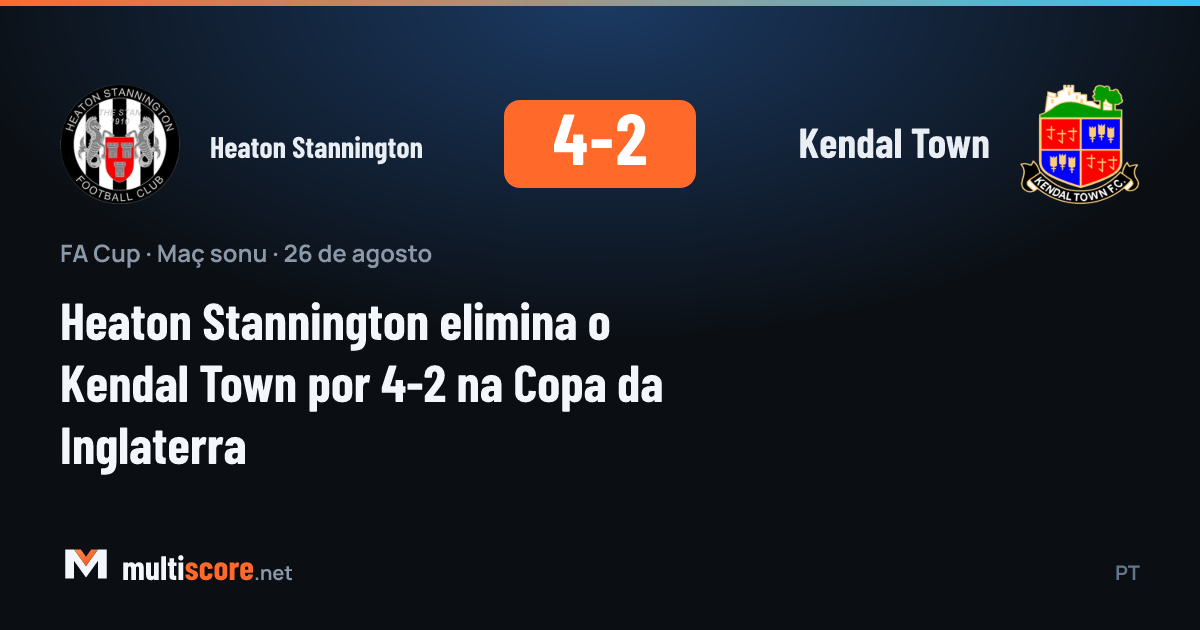 Heaton Stannington ve Kendal Town arasındaki FA Cup maçından bir görünüm