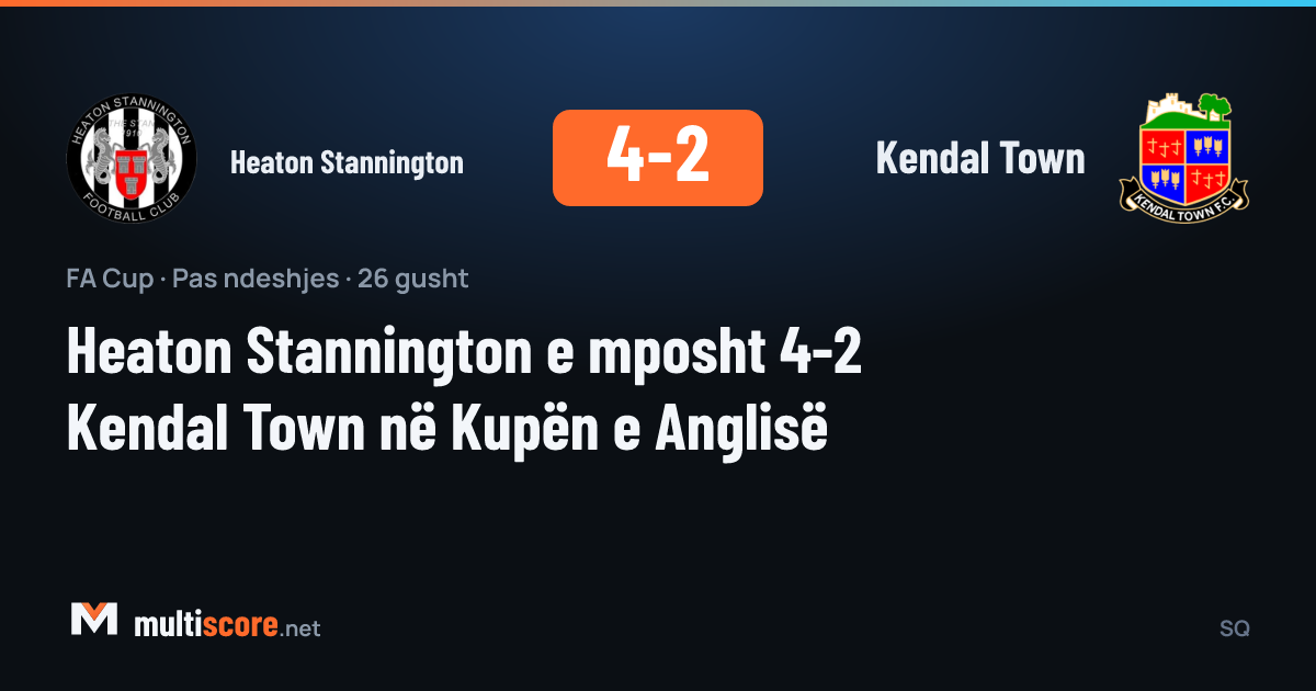 Heaton Stannington ve Kendal Town arasındaki FA Cup maçından bir görünüm