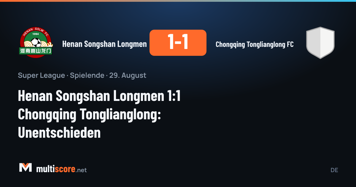 Henan Songshan Longmen - Chongqing Tonglianglong FC
