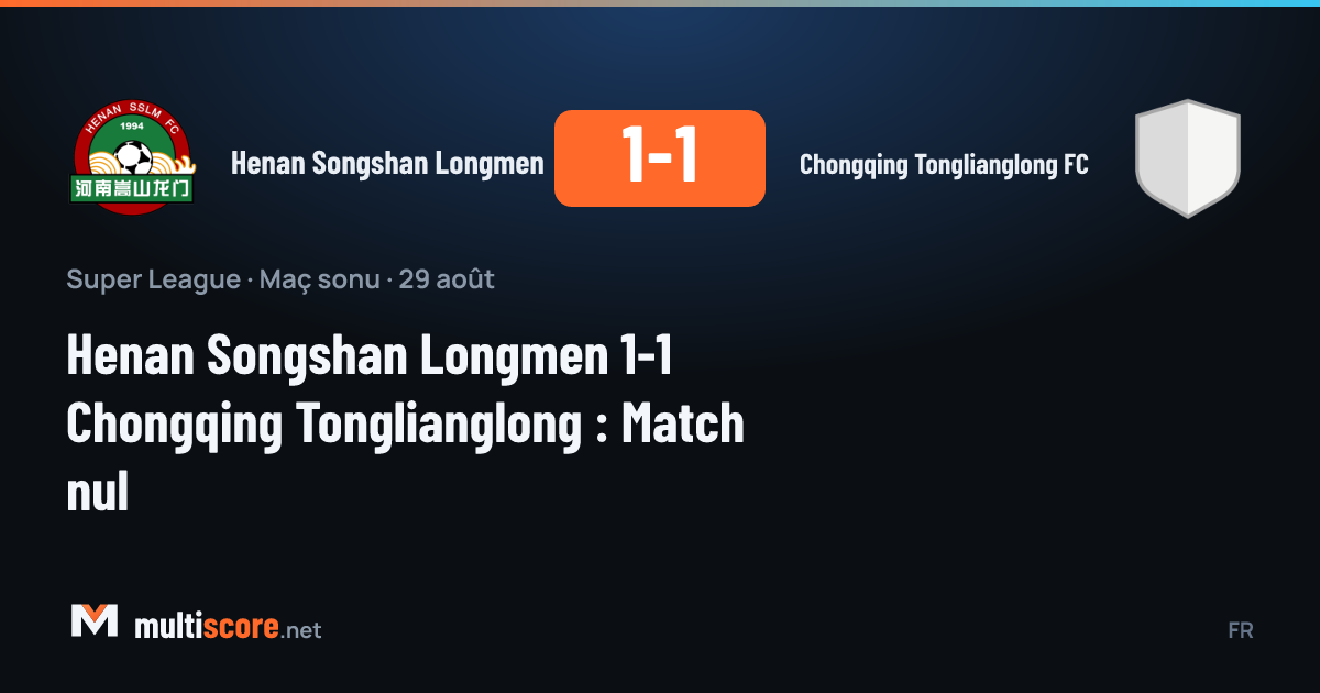Henan Songshan Longmen - Chongqing Tonglianglong FC