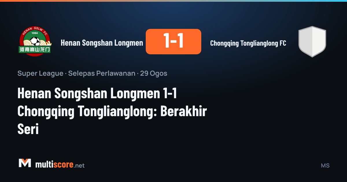 Henan Songshan Longmen - Chongqing Tonglianglong FC