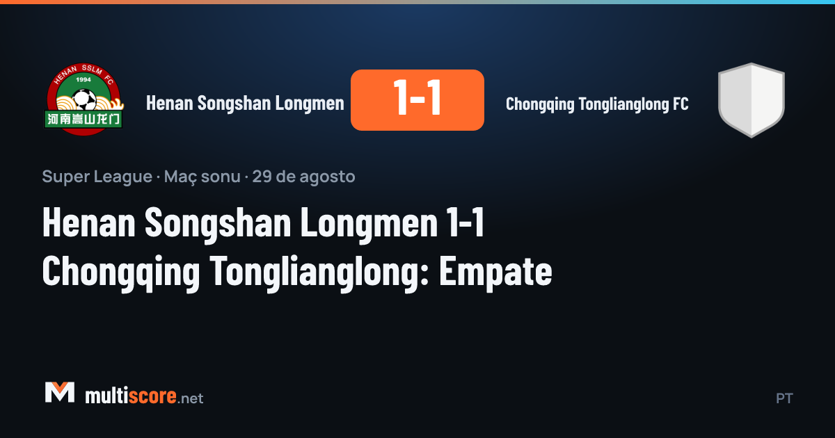 Henan Songshan Longmen - Chongqing Tonglianglong FC