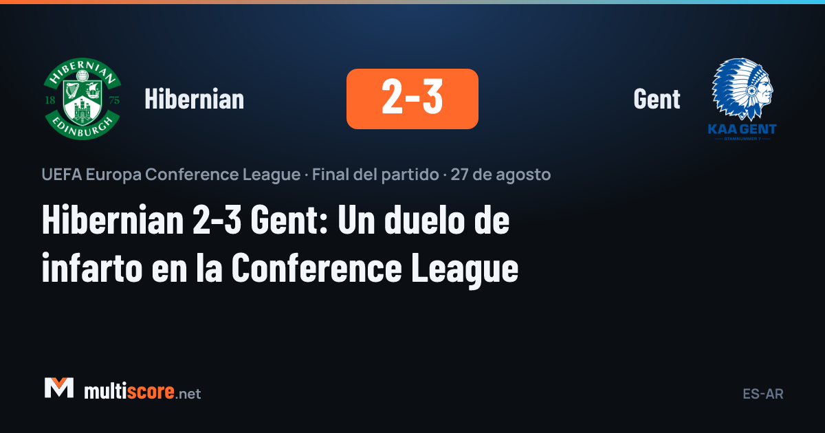 Hibernian 2-3 Gent maçından bir kare
