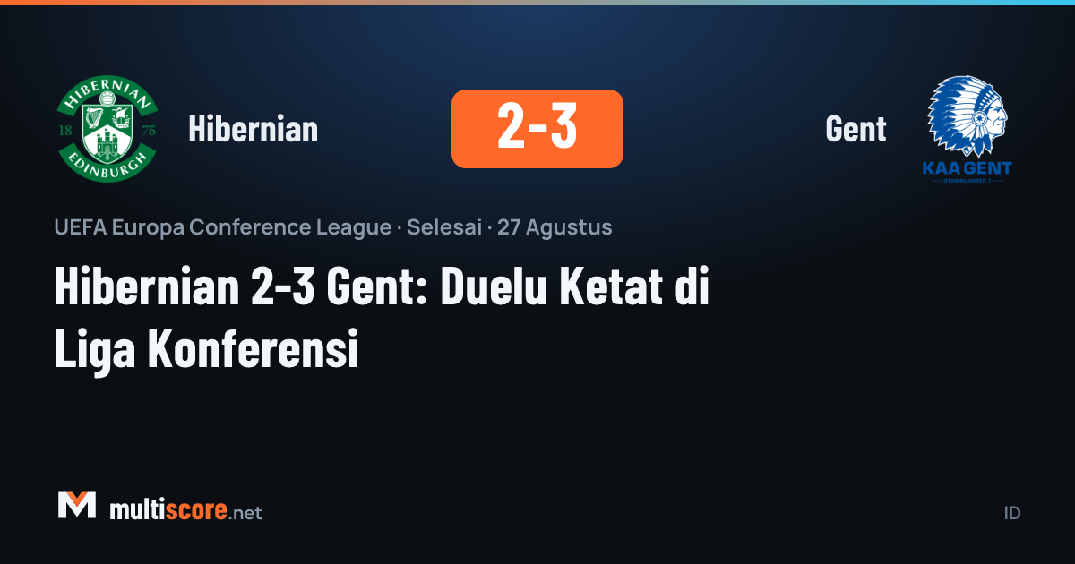 Hibernian 2-3 Gent maçından bir kare