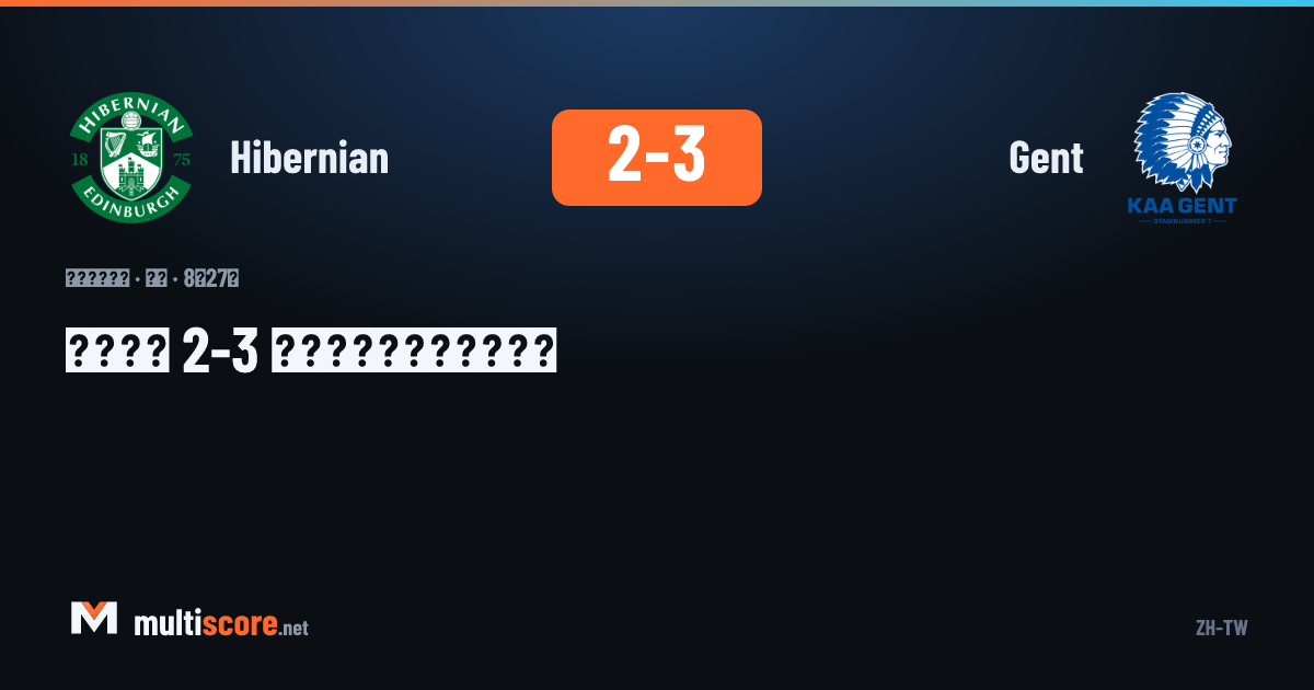 Hibernian 2-3 Gent maçından bir kare