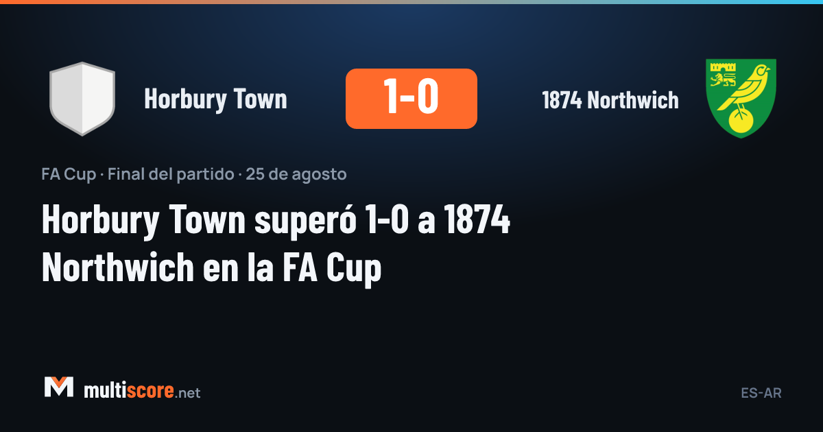 Horbury Town - 1874 Northwich