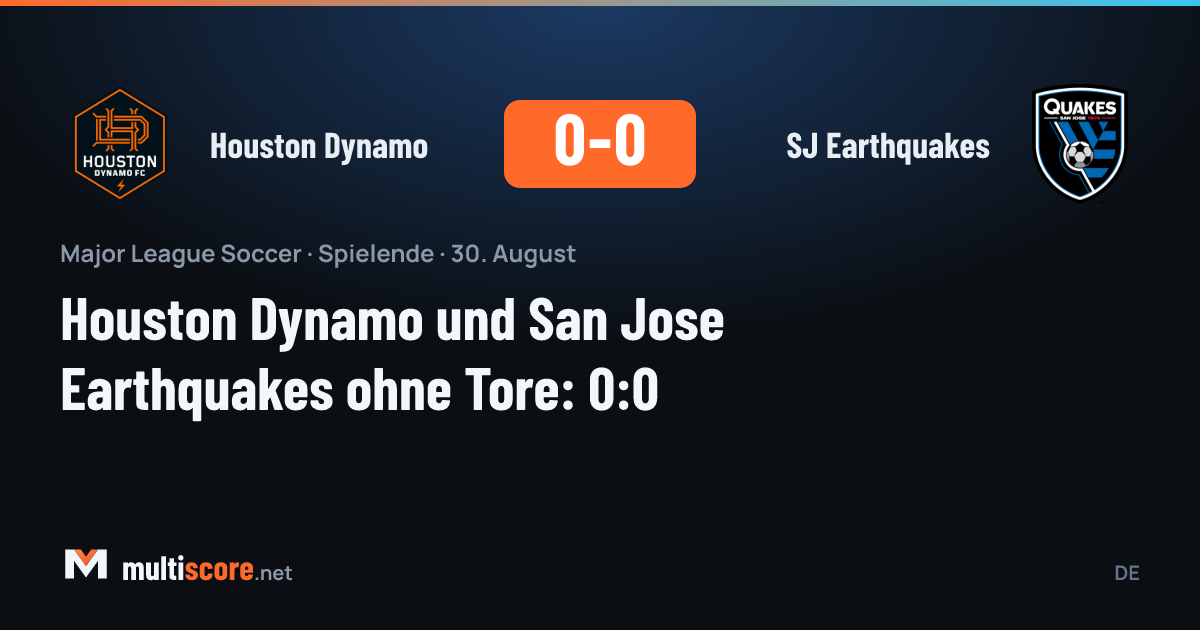 Houston Dynamo - San Jose Earthquakes maçından golsüz beraberlik görüntüsü