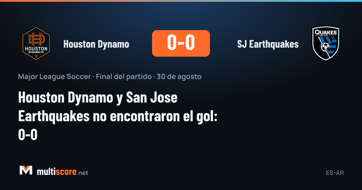Houston Dynamo - San Jose Earthquakes maçından golsüz beraberlik görüntüsü