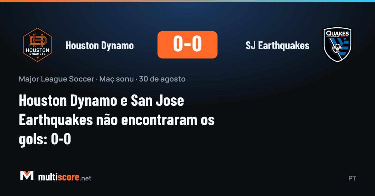 Houston Dynamo - San Jose Earthquakes maçından golsüz beraberlik görüntüsü