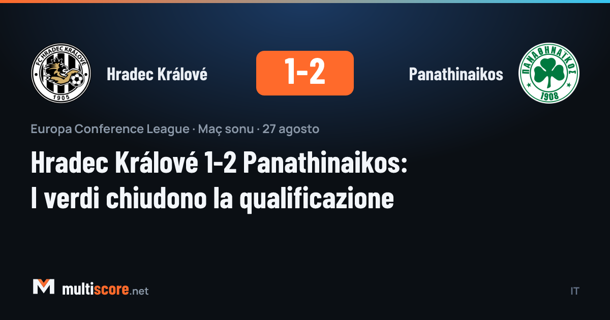 Hradec Králové - Panathinaikos maçından bir kare