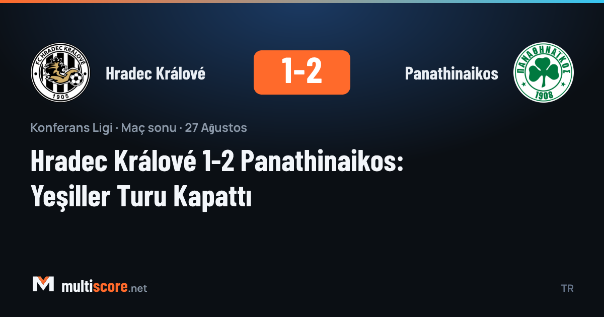 Hradec Králové - Panathinaikos maçından bir kare