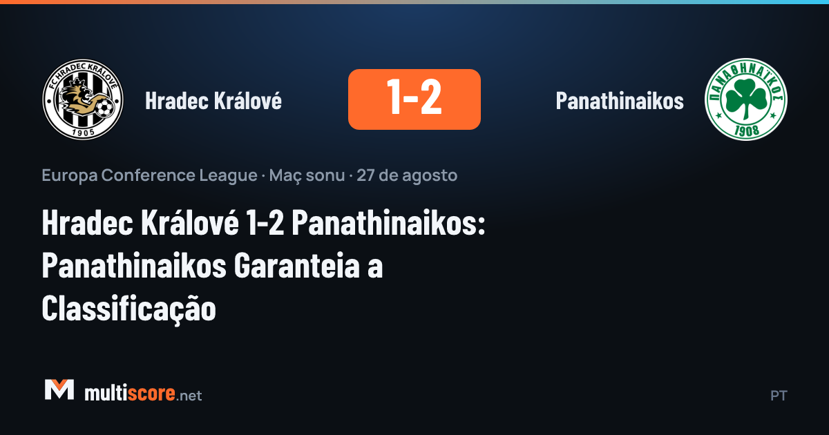 Hradec Králové - Panathinaikos maçından bir kare