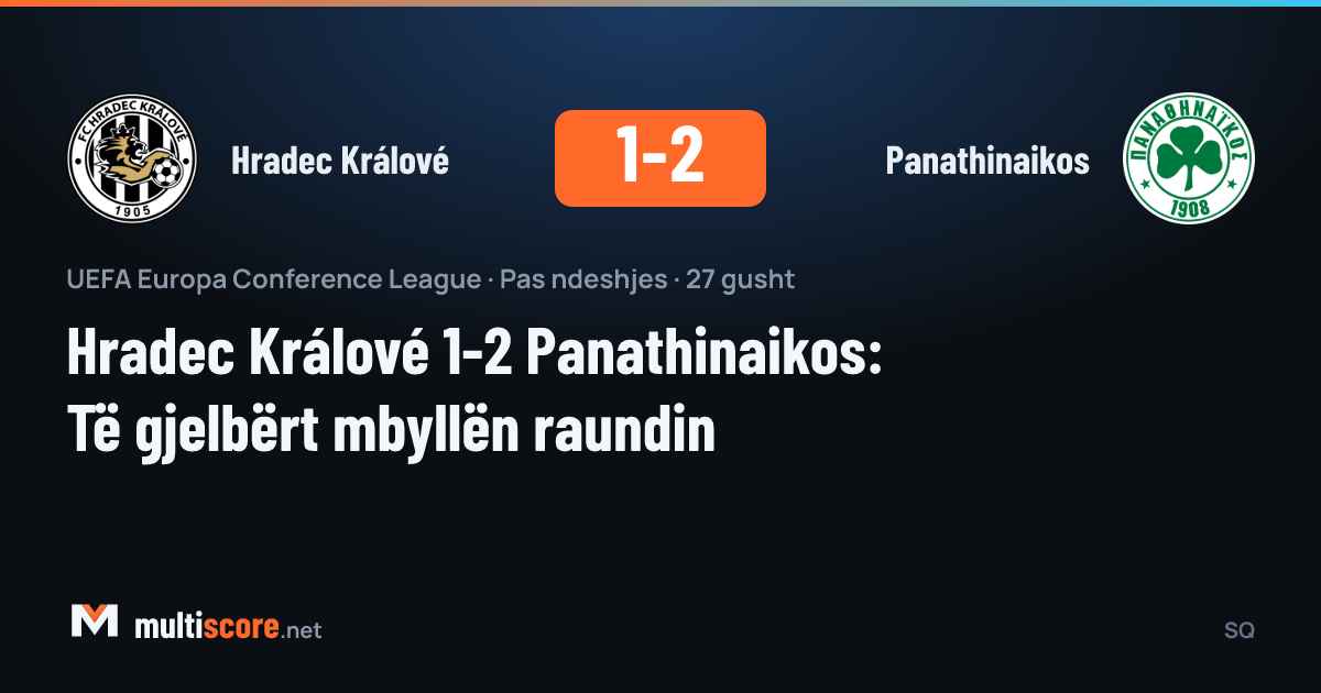 Hradec Králové - Panathinaikos maçından bir kare