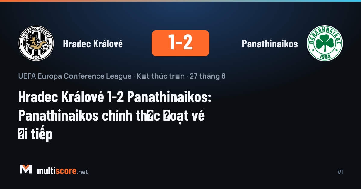 Hradec Králové - Panathinaikos maçından bir kare