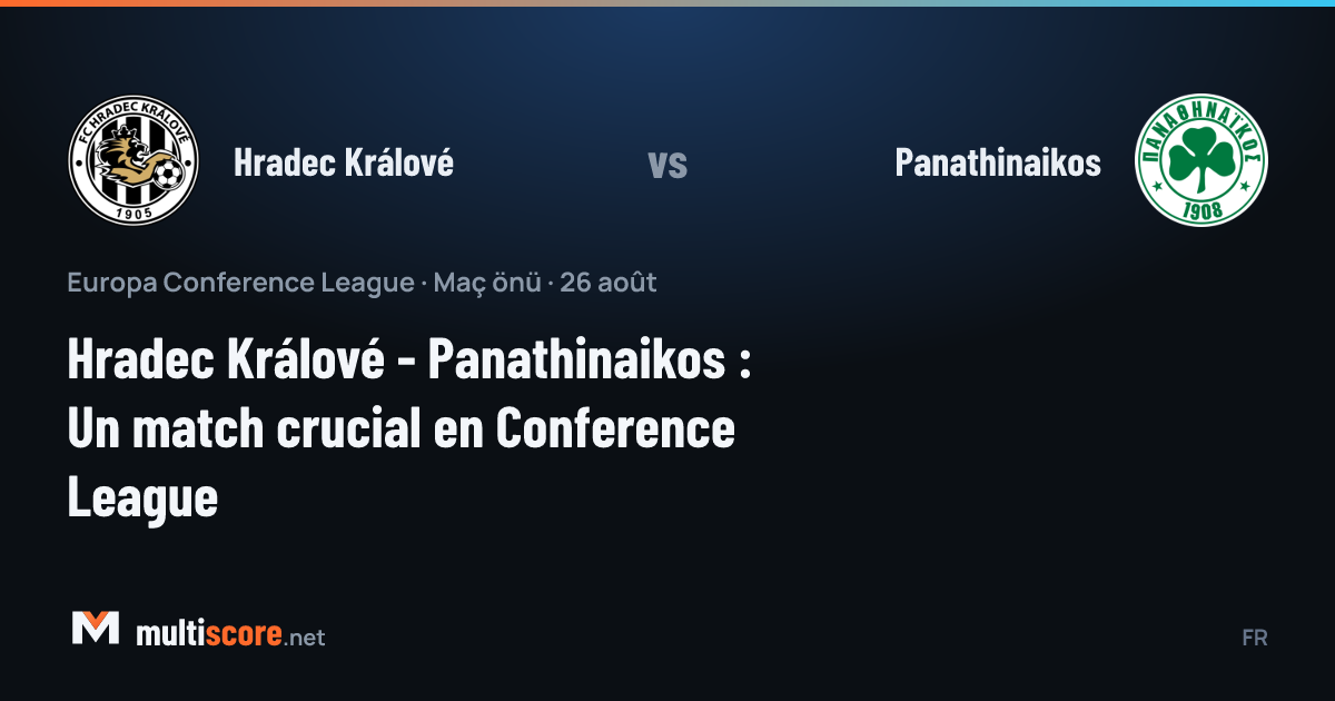 Hradec Králové ve Panathinaikos oyuncuları Konferans Ligi ön eleme maçında