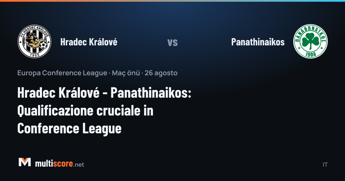 Hradec Králové ve Panathinaikos oyuncuları Konferans Ligi ön eleme maçında