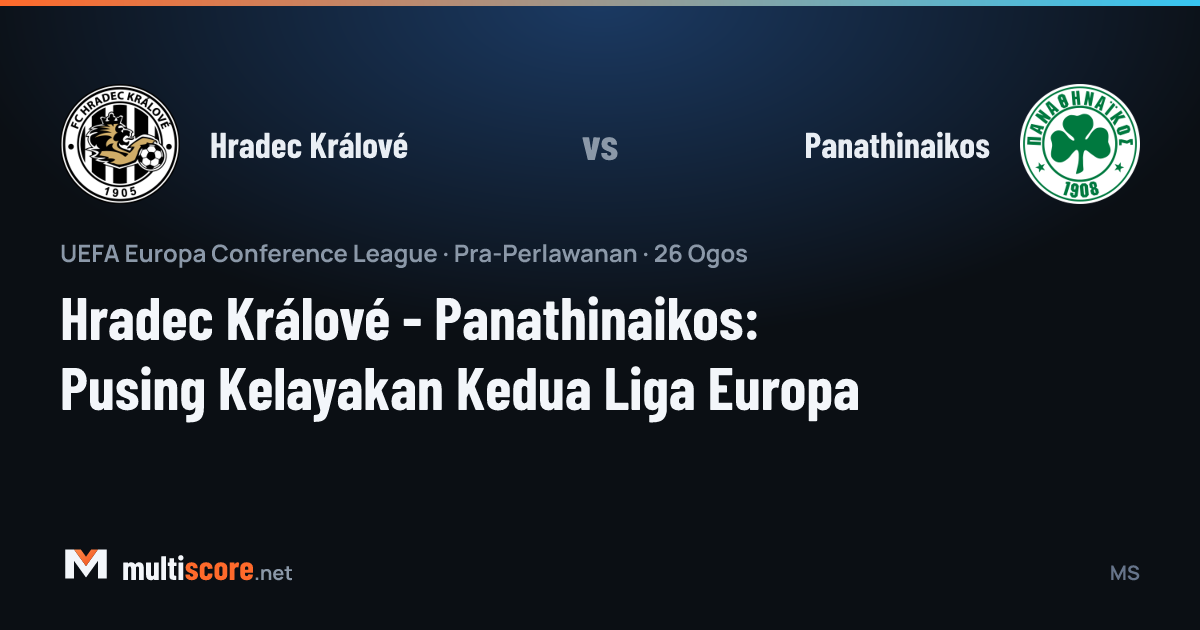 Hradec Králové ve Panathinaikos oyuncuları Konferans Ligi ön eleme maçında