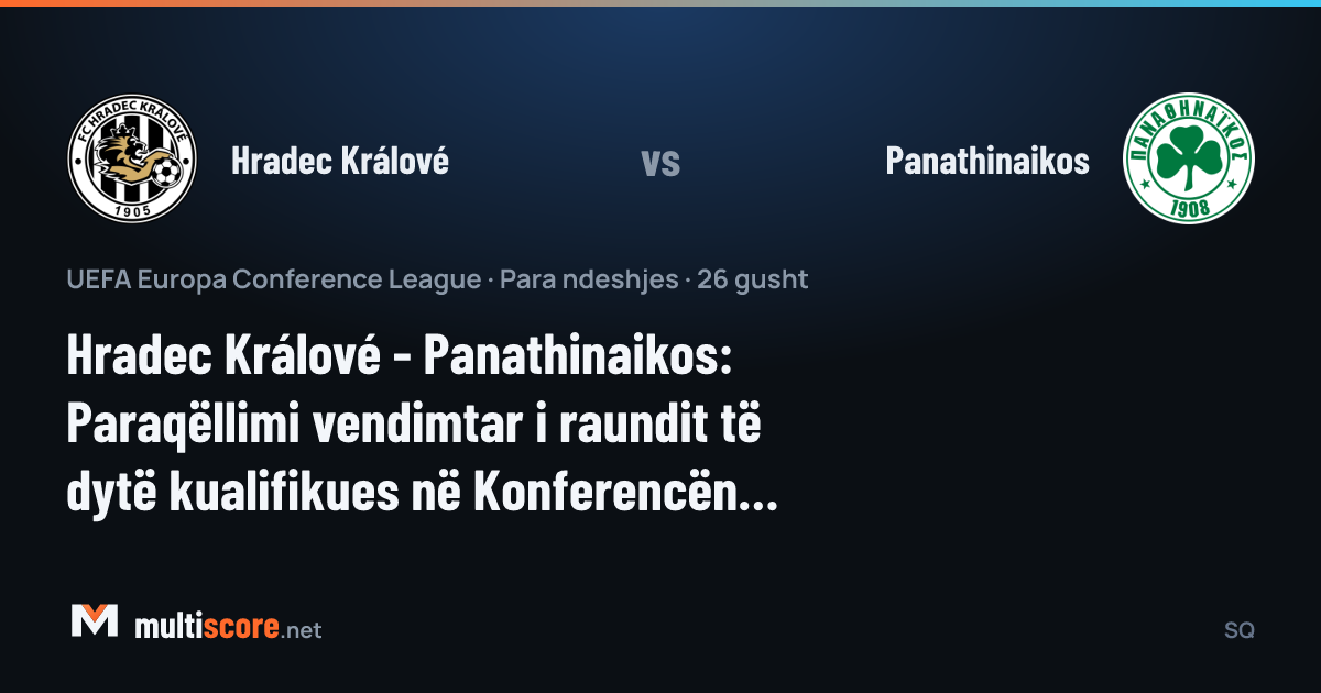 Hradec Králové ve Panathinaikos oyuncuları Konferans Ligi ön eleme maçında