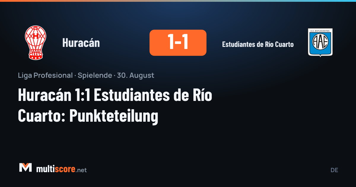 Huracán - Estudiantes de Río Cuarto