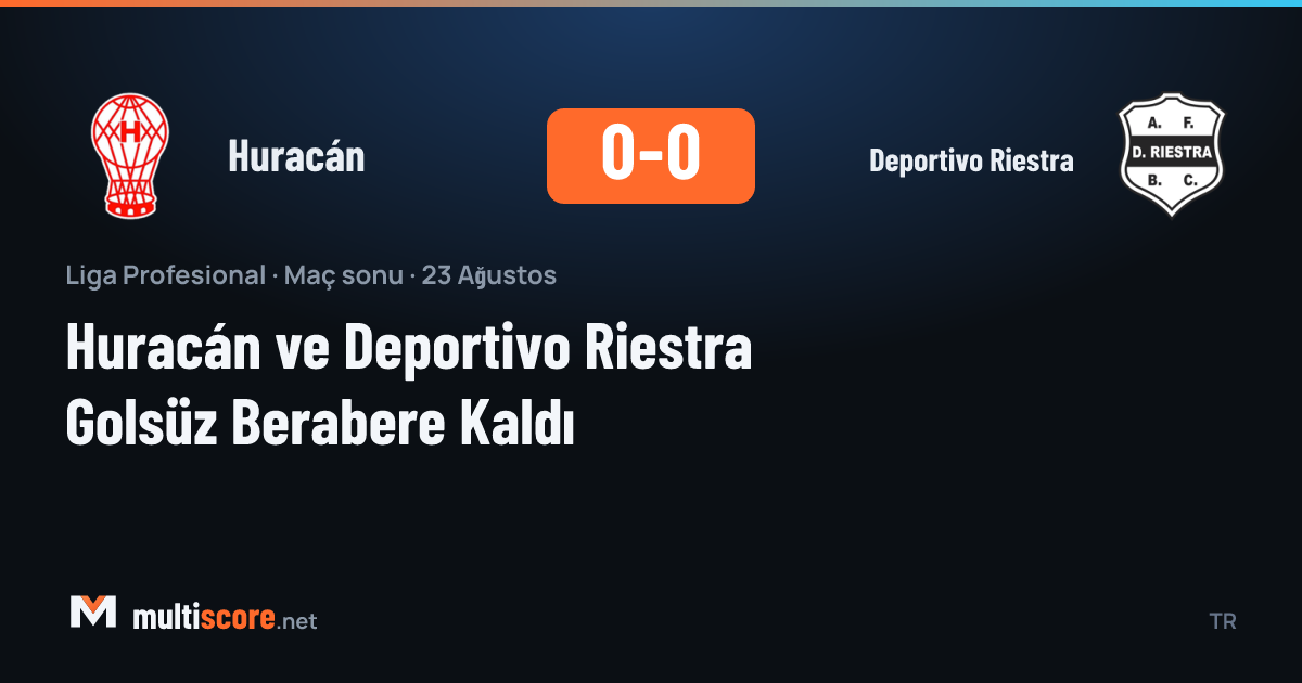 Huracán - Deportivo Riestra