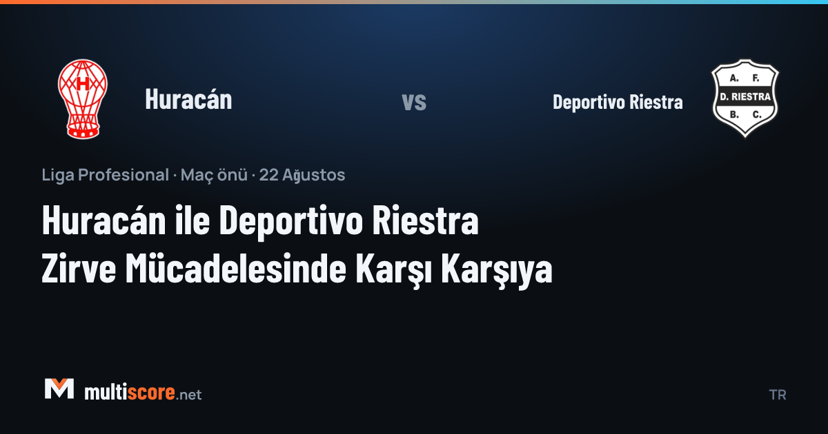 Huracán - Deportivo Riestra