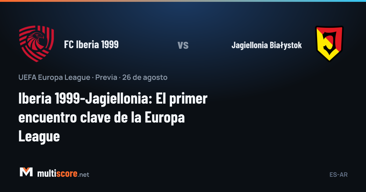 FC Iberia 1999 ve Jagiellonia Białystok takımlarının Avrupa Ligi eleme maçı öncesi temsili görseli