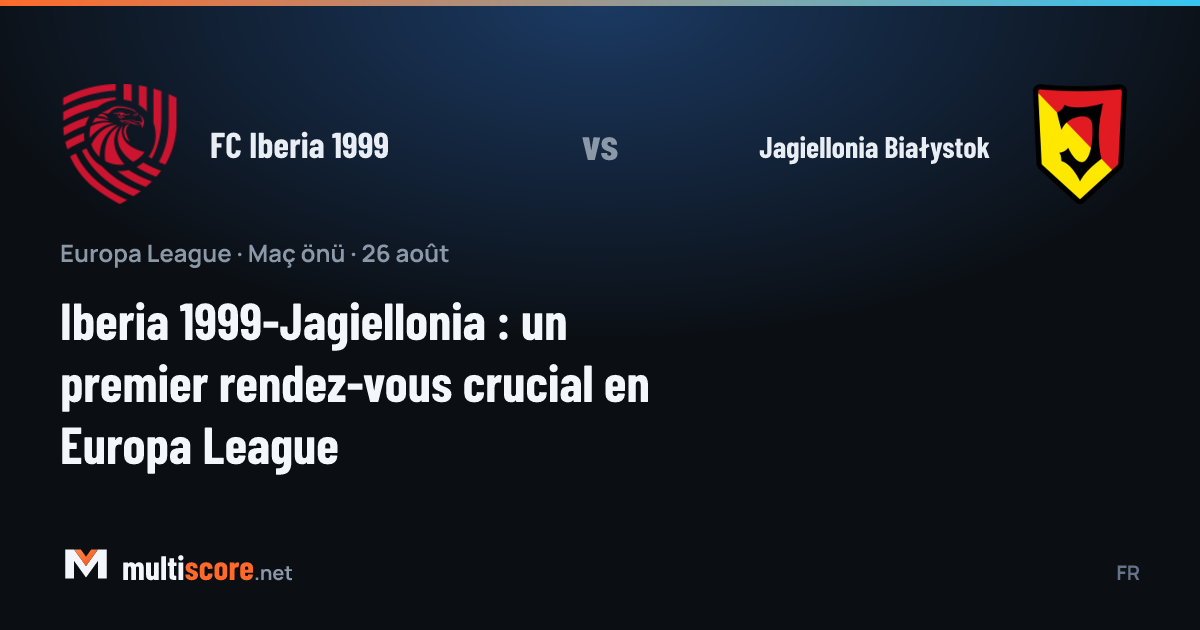 FC Iberia 1999 ve Jagiellonia Białystok takımlarının Avrupa Ligi eleme maçı öncesi temsili görseli