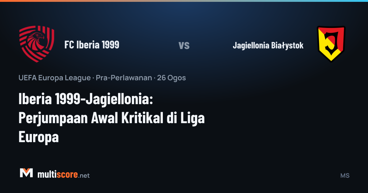 FC Iberia 1999 ve Jagiellonia Białystok takımlarının Avrupa Ligi eleme maçı öncesi temsili görseli