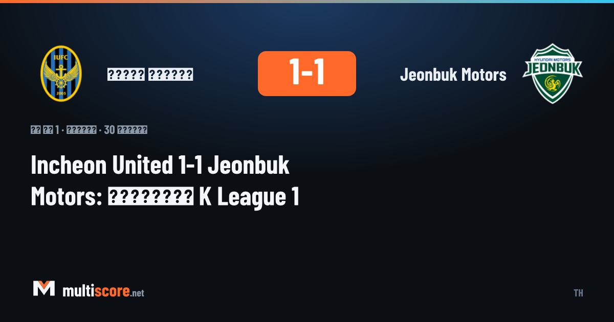 Incheon United - Jeonbuk Motors K League 1 maçı