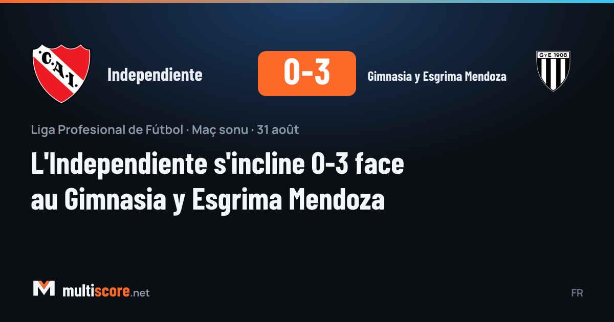 Independiente - Gimnasia y Esgrima Mendoza
