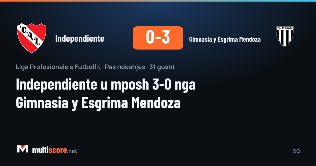 Independiente - Gimnasia y Esgrima Mendoza
