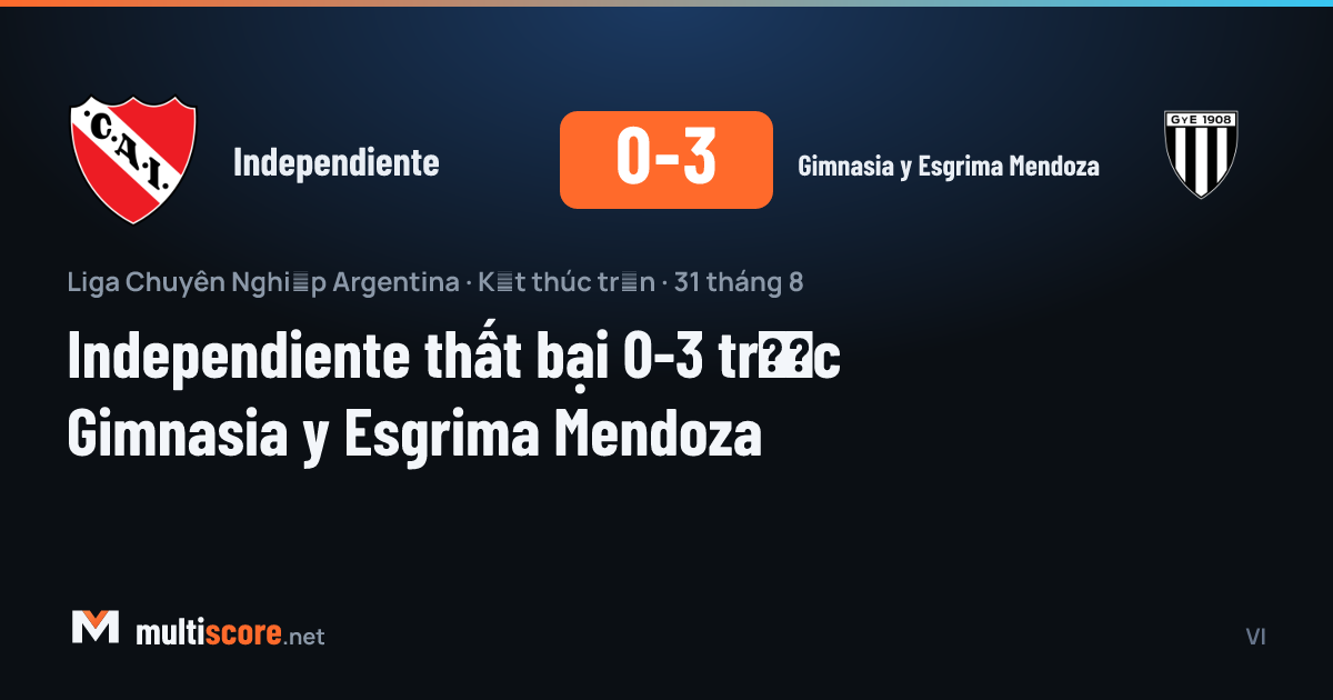Independiente - Gimnasia y Esgrima Mendoza