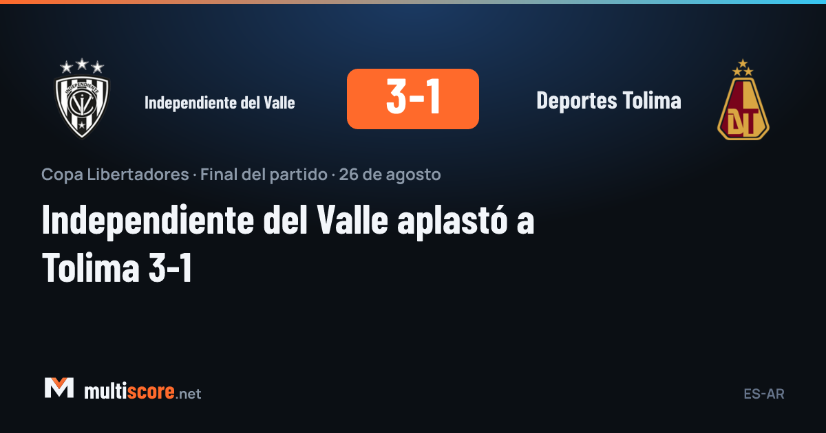 Independiente del Valle - Deportes Tolima