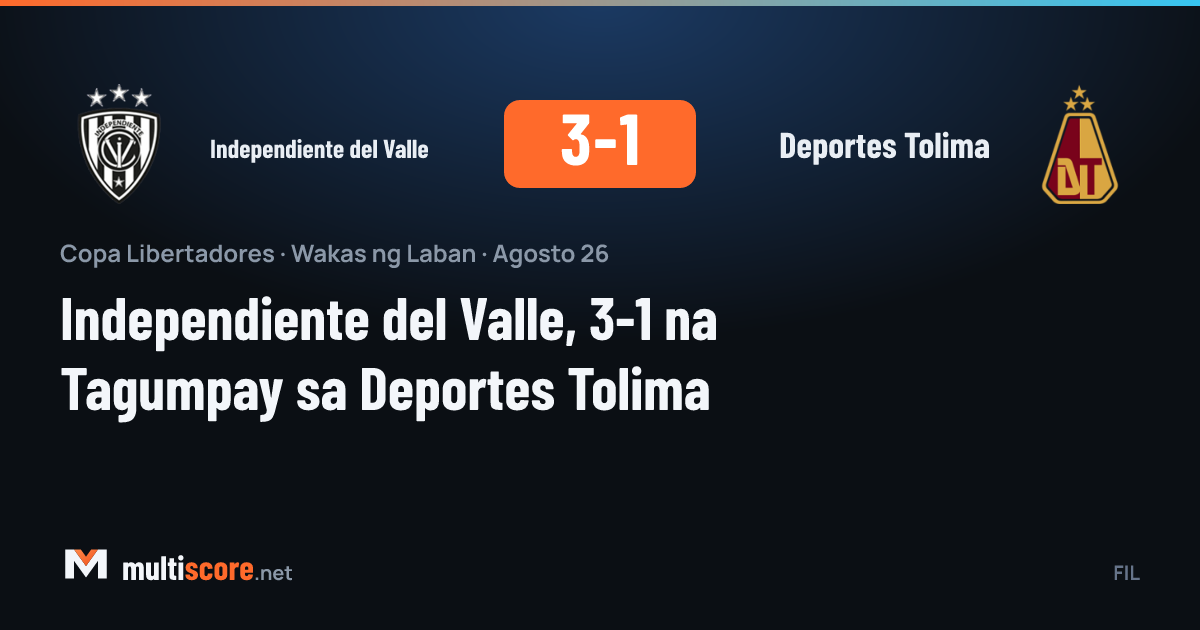 Independiente del Valle - Deportes Tolima